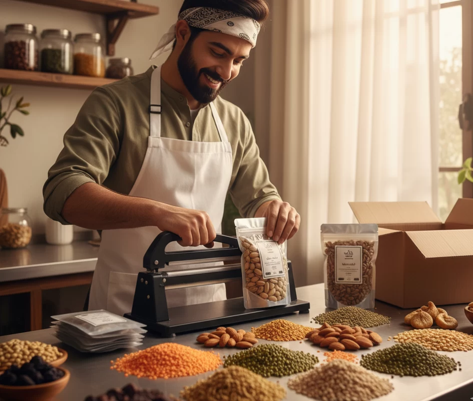 راهنمای بسته بندی خشکبار و حبوبات در خانه + درآمدزایی