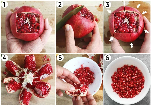 دانه کردن سریع انار: ۴ ترفند که ۵ دقیقه زمان می برد!