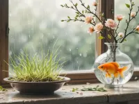 شعر هوای نو بهاری از اسدالله شعبانی با نم نم بارون و عید مبارک