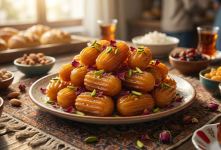 طرز تهیه شیرینی بامیه خانگی ترد و خوشمزه
