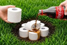 دستمال کاغذی را با نوشابه مخلوط و زیر خاک بگذارید : نتیجه چه میشود ؟