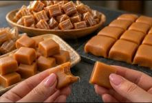 طرز تهیه تافی کاراملی کشدار فقط با ۳ قلم مواد در خانه