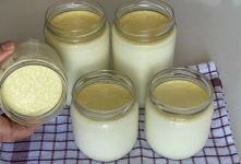 طرز تهیه ماست خانگی سفت و چکیده بدون آب انداختن در شیشه مربا