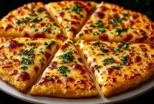 طرز تهیه پیتزای مرغ و قارچ تابه ای با سیب زمینی تخم مرغ