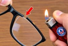 نحوه تعمیر فریم عینک شکسته با گیره کاغذ و حرارت فندک
