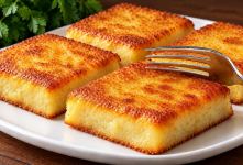 طرز تهیه غذای فوری با سیب زمینی و پنیر پیتزا در تابه بدون فر