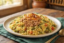طرز تهیه لوبیاپلو با تن ماهی؛ یک غذای سریع، خوش عطر و اقتصادی
