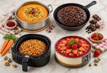 طرز تهیه ۴ مدل کیک بدون فر؛ از تابه و قابلمه تا ایرفرایر و یخچال