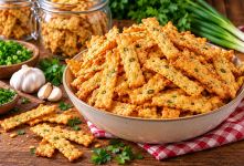طرز تهیه چیپس پیراشکی سیر و سبزیجات؛ ترد و خوشمزه با روشی ساده