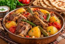 طرز تهیه کباب روش افغانی در قابلمه؛ ساده، خوش عطر و مجلسی (با گوشت و مرغ)
