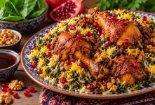 طرز تهیه اسفناج پلو با مرغ؛ یک غذای ایرانی خوش عطر با طعمی متفاوت