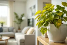 گیاه پوتوس طلایی تصفیه کننده هوا و نماد زیبایی در خانه