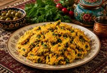 طرز تهیه مُشتی؛ غذای سنتی، ساده و خوشمزه با نان خشک، سبزی معطر و روغن حیوانی