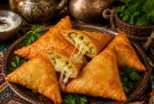 طرز تهیه سمبوسه پنیری و سیب زمینی؛ میان وعده ای ترد، کشدار و فوق العاده خوشمزه