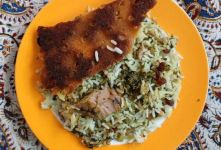 طرز تهیه مگشت پلو جنوبی؛ امگشت پلو خوزستانی با ماهی، کشمش و سبزی