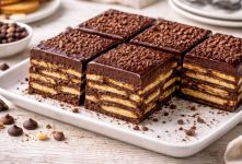طرز تهیه کیک یخچالی ساده و خوشمزه؛ دسری بدون فر و فوری برای مهمانی ها