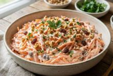 طرز تهیه سالاد هویج ترکیه ای با سیب و کشمش؛ سالادی رنگارنگ، خوشمزه و مجلسی!