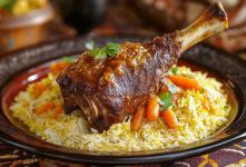 ماهیچه ی پخته با ادویه ی ایرانی؛ گوشت نرم و آبدار با عطر زعفران و دارچین
