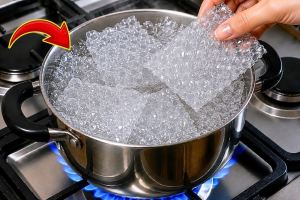 بازیافت پلاستیک حباب دار با جوشاندن : دیگه نایلون حبابدار را دور نریزید
