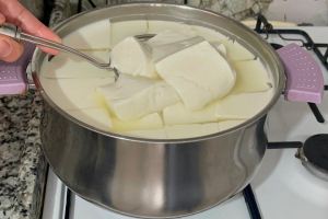 طرز تهیه پنیر سفید لیقوان (شور) با ۱ لیتر شیر در خانه