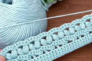 الگوی سه بعدی قلاب بافی برای شال، بلوز و تونیک / آموزش دقیق و آسان