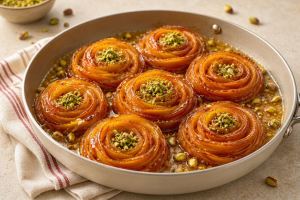طرز تهیه دسر کدو حلوایی رز شکل؛ خوشگل، خوشمزه و پاییزی
