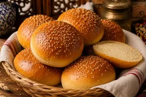 طرز تهیه نان همبرگر خانگی با دستور پخت حرفه ای؛ نرم، پنبه ای و خوش عطر