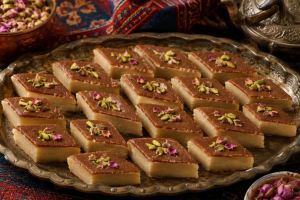 طرز تهیه حلوا خشک دورنگ قزوین؛ شیرینی سنتی و خوش عطر برای پذیرایی و عید