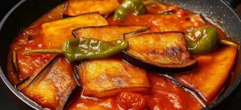 طرز تهیه گوجه بادمجان سریع و خوشمزه بدون نیاز به روغن زیاد
