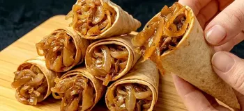 طرز تهیه پیاز سوخاری در تورتیلا با طعم کارامل و بالزامیک