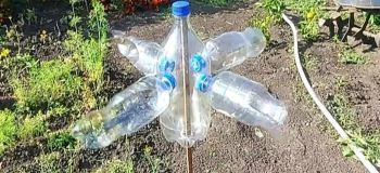 ساخت فرفره بادی با بطری دورریختنی برای دفع موش و پرندگان