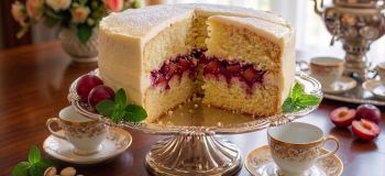 آموزش پخت کیک آلو و ماست همزده؛خوشمزه و آسان در ۱۵ دقیقه