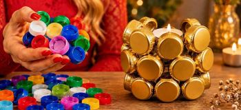 ساخت جاشمعی لوکس و مدرن فقط با درب بطری پلاستیکی و چسب تفنگی