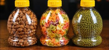 بطری های پلاستیکی را دور نریزید! نحوه ساخت نظم دهنده و جا حبوباتی شیک برای آشپزخانه