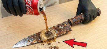 نحوه تیز کردن و بازسازی چاقوهای زنگ زده با نوشابه