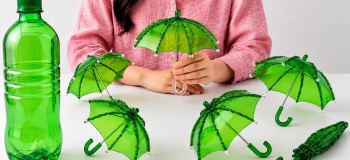 بطری پلاستیکی را دور نریزید! نحوه ساخت چتر دکوری با بطری دور ریختنی