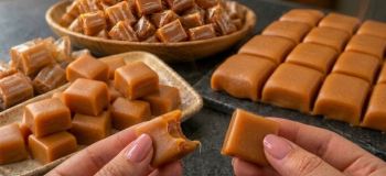 طرز تهیه تافی کاراملی کشدار فقط با ۳ قلم مواد در خانه