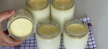 طرز تهیه ماست خانگی سفت و چکیده بدون آب انداختن در شیشه مربا