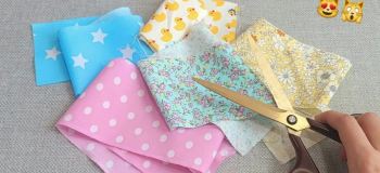 آموزش دوخت گیره موی پروانه ای فانتزی با خرده پارچه های دورریز