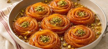 طرز تهیه دسر کدو حلوایی رز شکل؛ خوشگل، خوشمزه و پاییزی