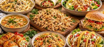 طرز تهیه ۱۰ مدل غذای آسان با مرغ ریش ریش: از پیراشکی تا ته چین
