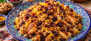 طرز تهیه رب پلو شیرازی؛ یک پلوی ملس و خوشمزه با مرغ و رب انار