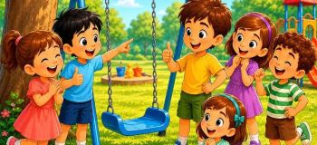 کشف راز تاب قلقلکی توسط کودکان در پارک