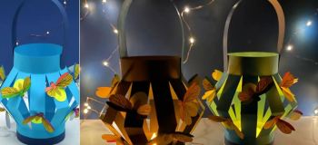 چراغ کاغذی شب تاب؛ کاردستی تابستانی جذاب برای کودکان با نورهای درخشان کرم شب تاب