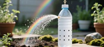 ساخت سرِ شیر برای شلنگ آبیاری با ظرف پلاستیکی ریکا؛ یک ترفند ساده و کاربردی برای آب دادن گل و درخت