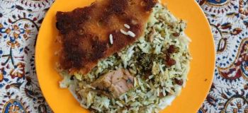 طرز تهیه مگشت پلو جنوبی؛ امگشت پلو خوزستانی با ماهی، کشمش و سبزی