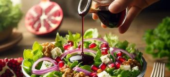 سالاد کاهو با سس انار؛ یک سالاد پاییزی خوش رنگ و مجلسی!