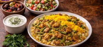 لوبیاپلو با گوشت چرخ کرده؛ راز پلوی خوش عطر و دانه دانه با ته دیگ طلایی!
