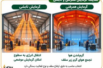 گرم کردن سوله و کارگاه؛ چه زمانی گرمایش تابشی اقتصادی‌تر است؟