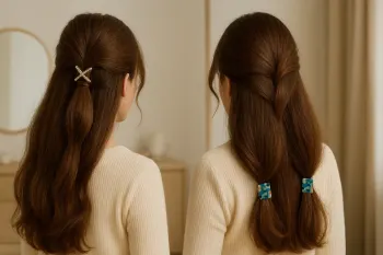 چطوری موهای بلند را با کلیپس ببندیم؟